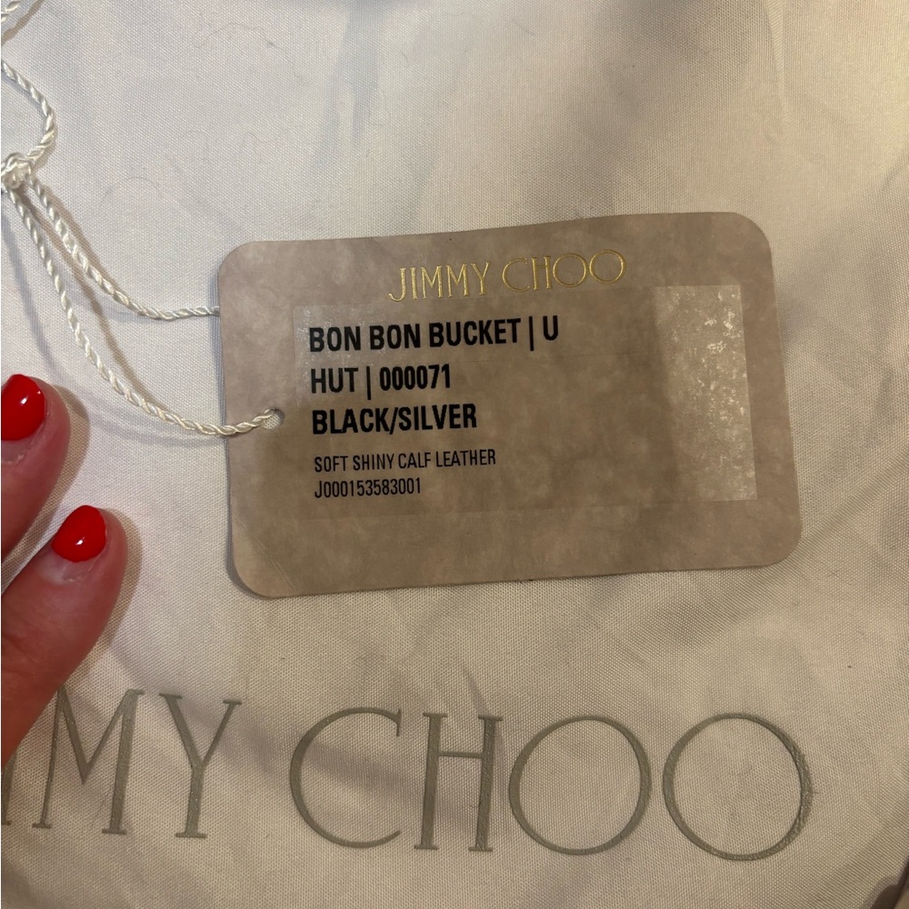 Jimmy Choo Black Leather Drawstring Bucket Bag - Picture 4 of 7